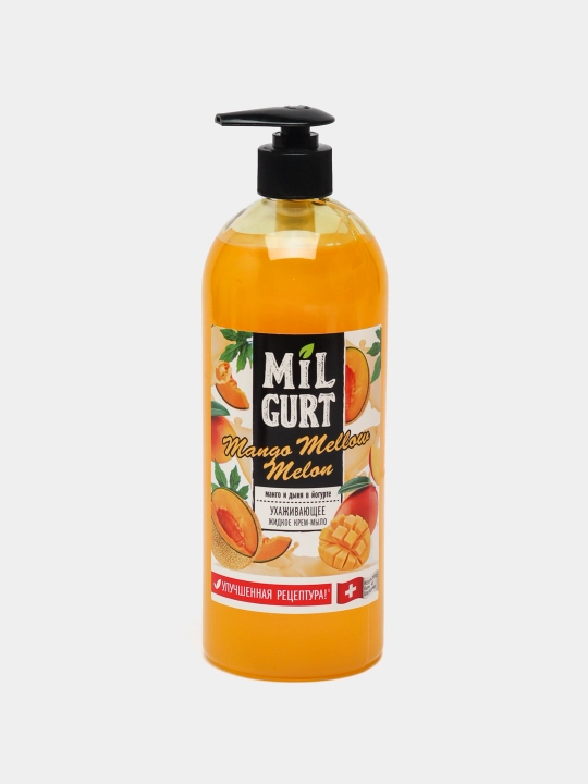 Suyuq krem-sovun MilGurt, yogurtdagi mango va qovun, 860 gr