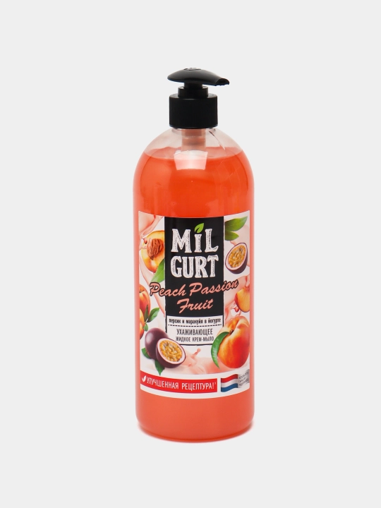 Мыло жидкое Milgurt, персик и маракуя в йогурте, 860 г - 