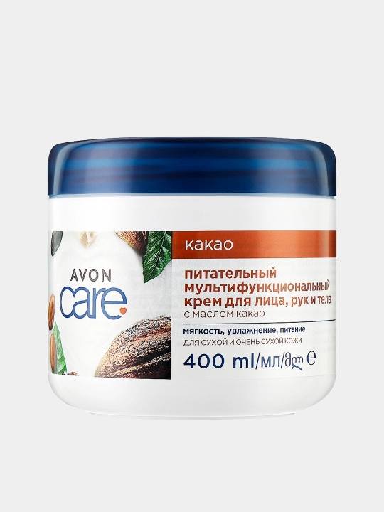 Крем для лица и тела Avon Care Питание, с маслом какао, 400 мл - 
