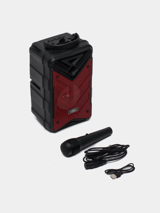 Караоке колонка Bluetooth Soonbox С7, с FM-радио и проводным микрофоном