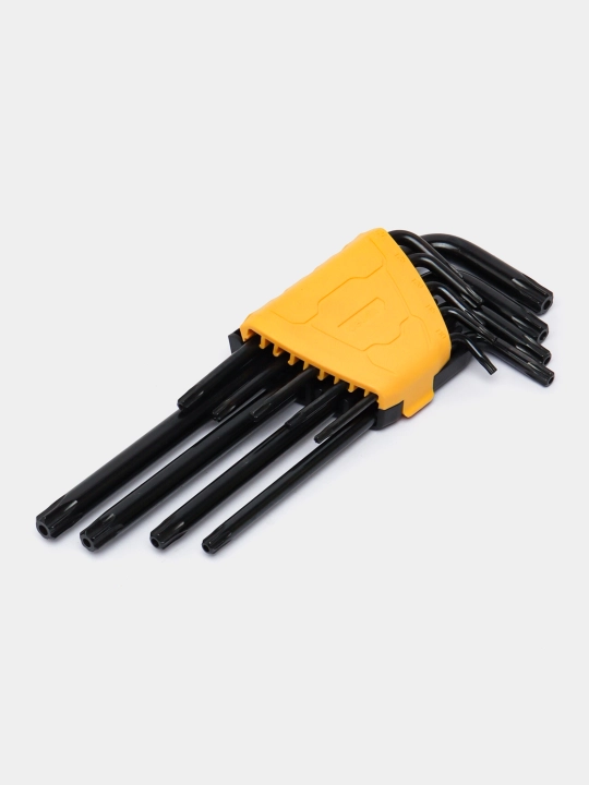 Ключ Deli TORX EDL234209H, в наборе 9 шт, T10-T50, черные