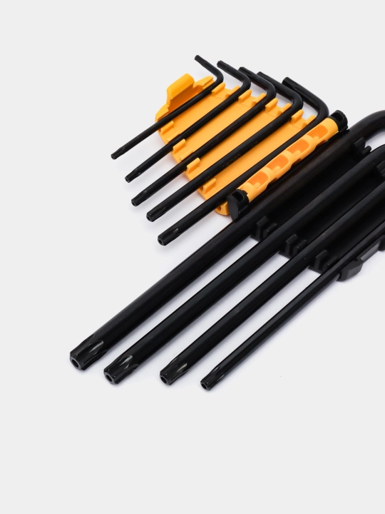 Ключ Deli TORX EDL234209H, в наборе 9 шт, T10-T50, черные