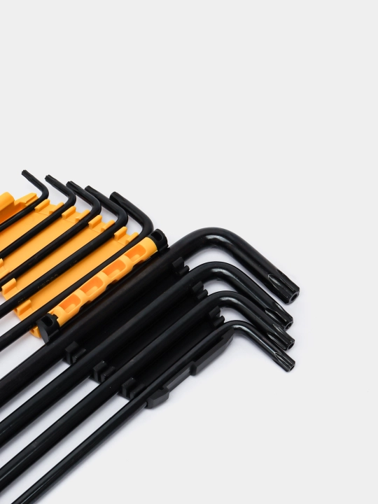 Ключ Deli TORX EDL234209H, в наборе 9 шт, T10-T50, черные