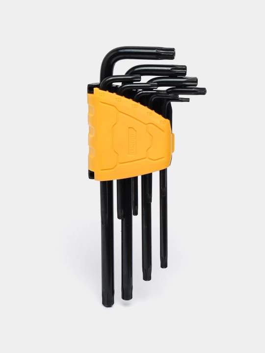 Ключ Deli TORX EDL234209H, в наборе 9 шт, T10-T50, черные