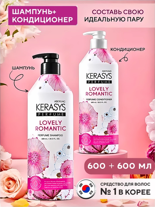 Набор из шампуня и кондиционера женский для волос, Kerasys - Корея
