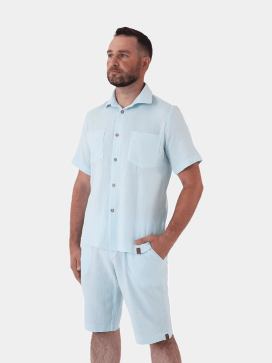 Erkaklar yozgi muslin shortilari