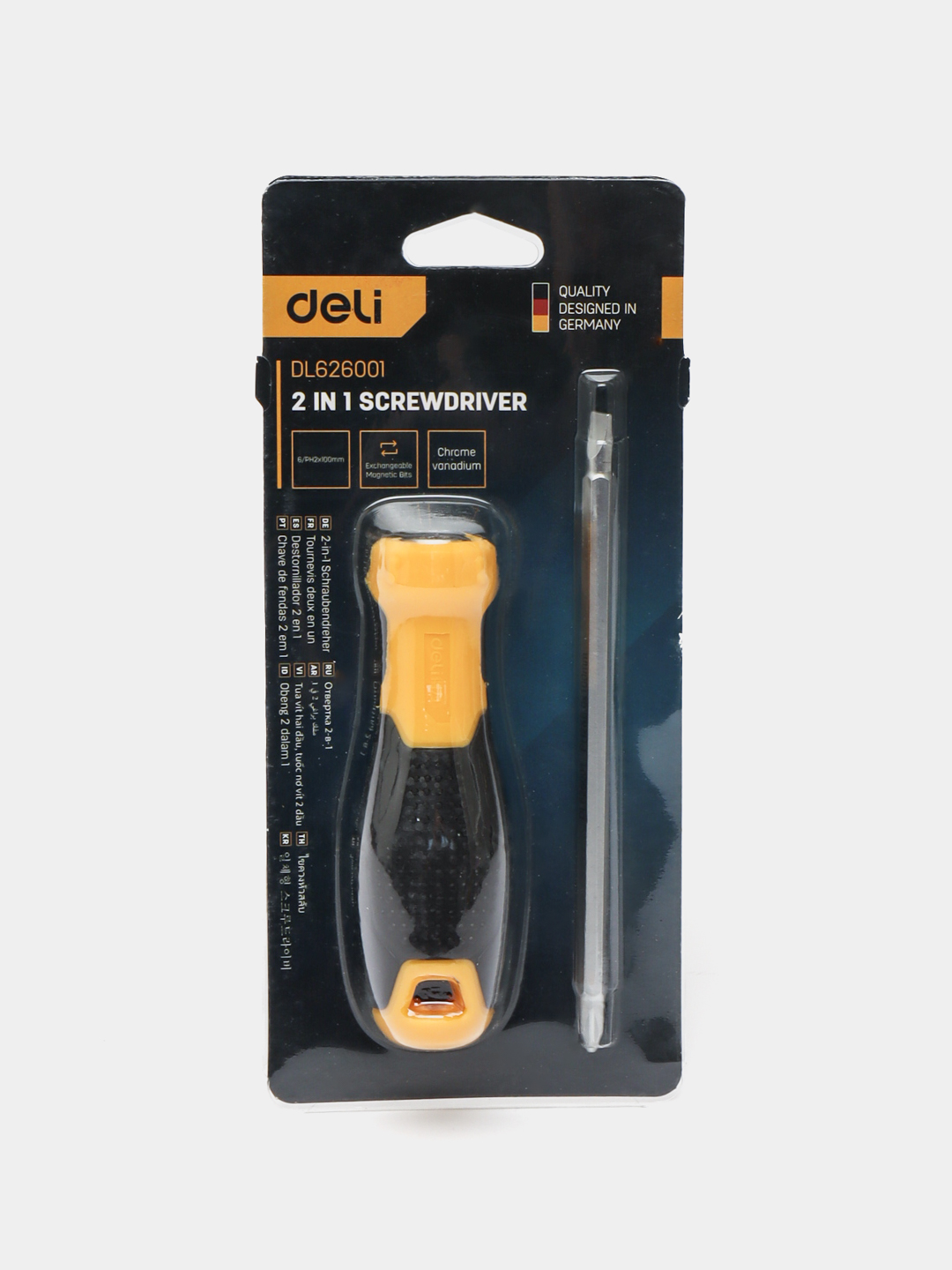Отвертка Deli EDL626001, 2 в 1, 6/PH2x100 мм - 