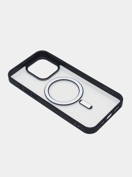 MagSafe g'ilofi iPhone 7, 8, SE, XR, 11, 12, 13, 14, 15, 16 Pro, Max, Plus, mini uchun, shaffof, silikon