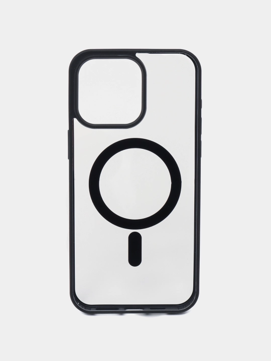 MagSafe g'ilofi iPhone 7, 8, SE, XR, 11, 12, 13, 14, 15, 16 Pro, Max, Plus, mini uchun, shaffof, silikon