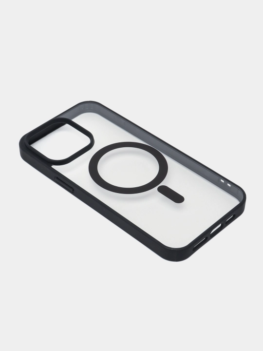 MagSafe g'ilofi iPhone 7, 8, SE, XR, 11, 12, 13, 14, 15, 16 Pro, Max, Plus, mini uchun, shaffof, silikon