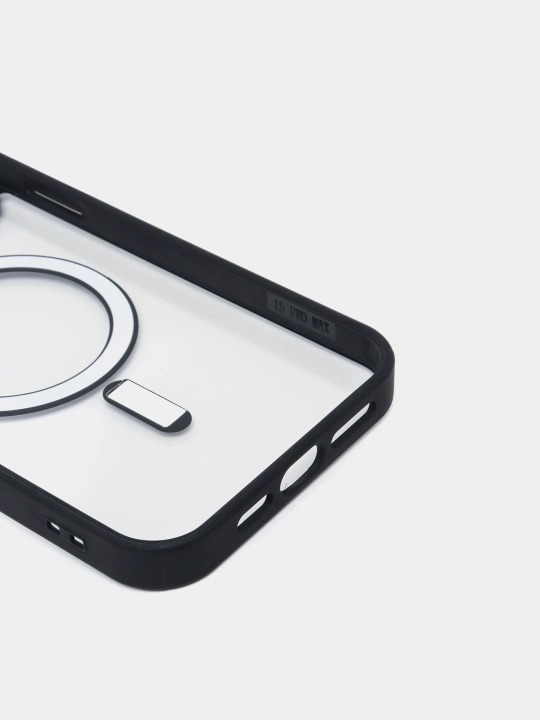 MagSafe g'ilofi iPhone 7, 8, SE, XR, 11, 12, 13, 14, 15, 16 Pro, Max, Plus, mini uchun, shaffof, silikon