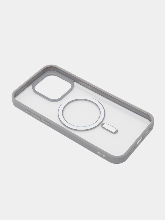 Чехол MagSafe для iPhone 7, 8, SE, XR, 11, 12, 13, 14, 15, 16 Pro, Max, Plus, mini, прозрачный, силиконовый