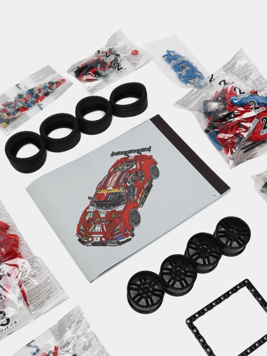 Конструктор Technic Ferrari, Bugatti, Porsche, BMW, спортивная машина, спорткар, мотоцикл