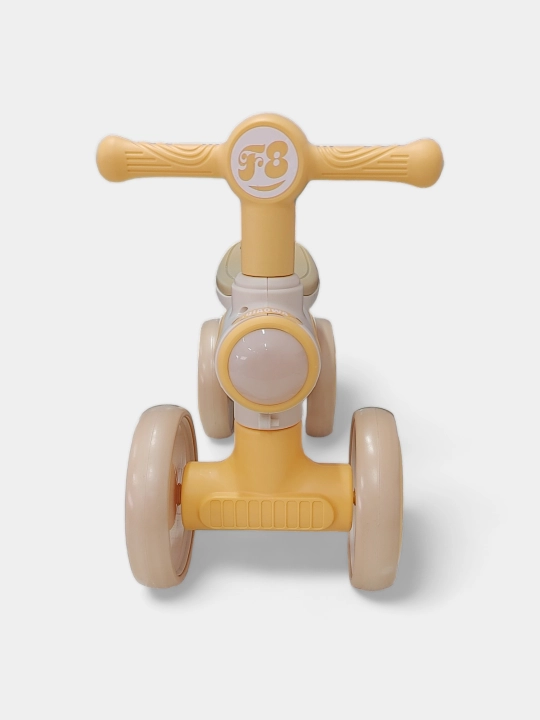 Bolalar to‘rt g‘ildirakli muvozanatlovchi velosipedi, pedalsiz, tolokar, aravacha