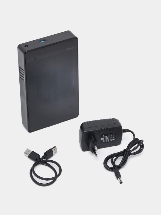 SSD HDD Внешний карман для HDD 3.5"/2.5" SATA USB 3.0 с блоком питания для жесткого диска - 