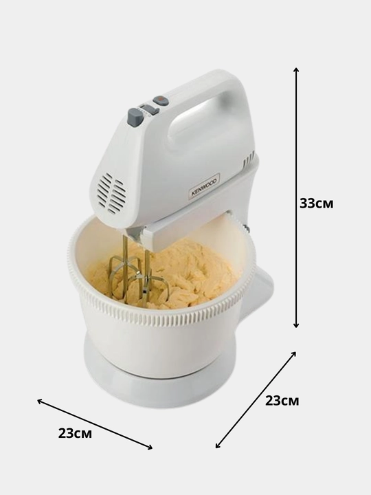 Миксер с чашей Kenwood HMP32.A0WH Chefette Lite, 450 Вт, 5 скоростей, Turbo
