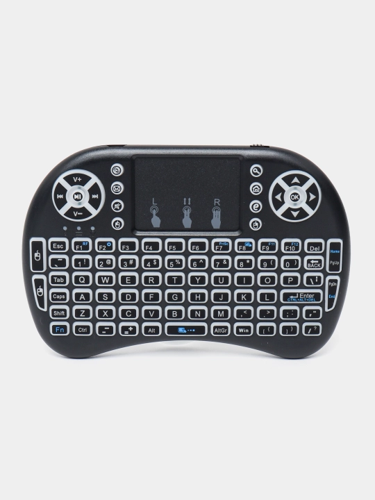 Клавиатура мини i8 Mini Keyboard, с подсветкой, беспроводная, с тачпадом для СмартТВ, ПК