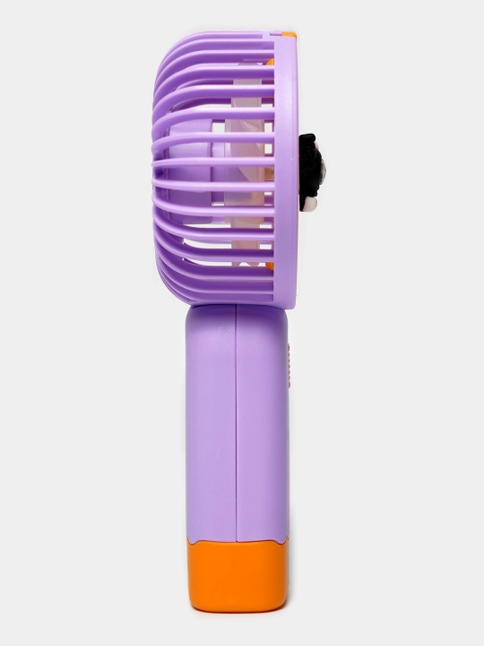 Mini ventilyatori, atareykada ishlaydi, USB bilan zaryadlanadi va telefon stendi