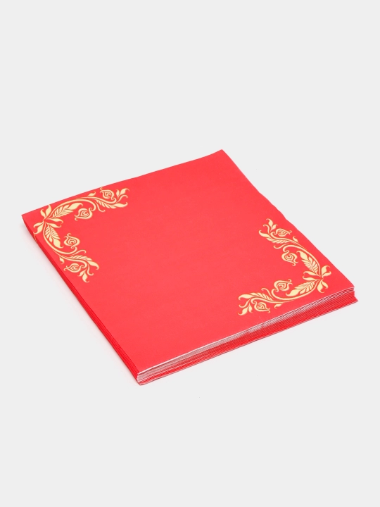 Naqshli qog'oz salfetkalar, 33*33 sm, 2 qatlamli, sellyuza, 15 dona - 