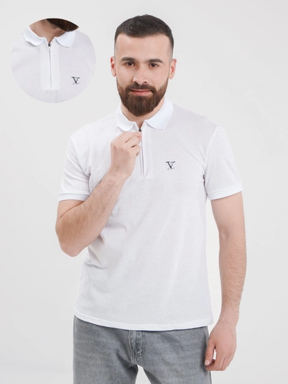 Erkaklar polo futbolkasi, kalta yengli, yashin tezligida