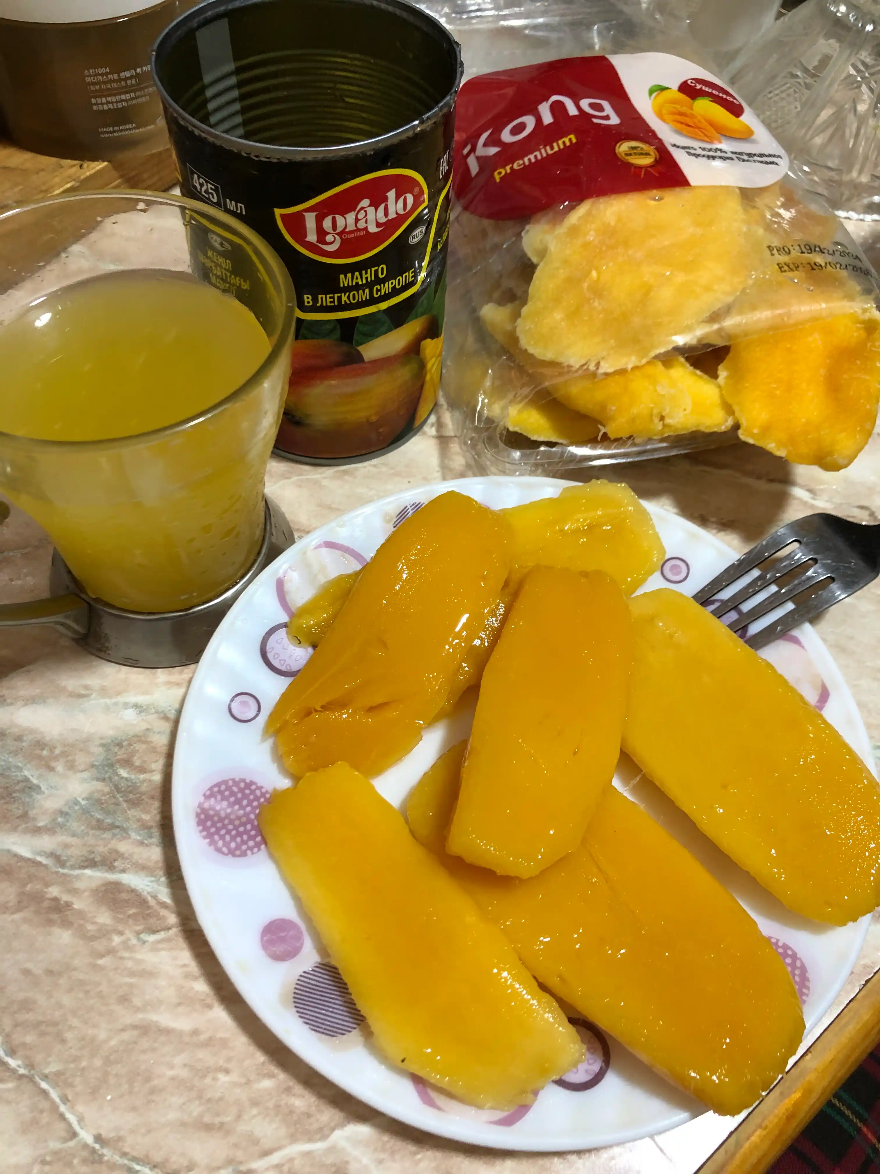Mango Lorado yengil siropda, 425 ml