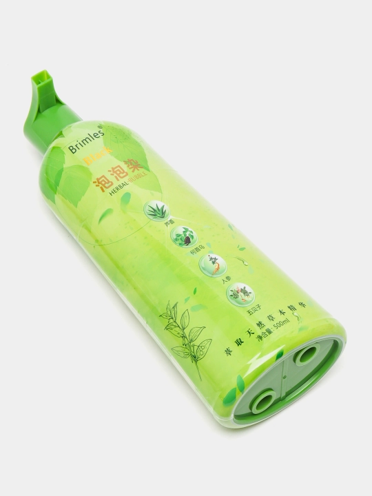 Шампунь краска черного цвета для седых волос Brimles Herbal Bubble с экстрактом Алоэ Вера