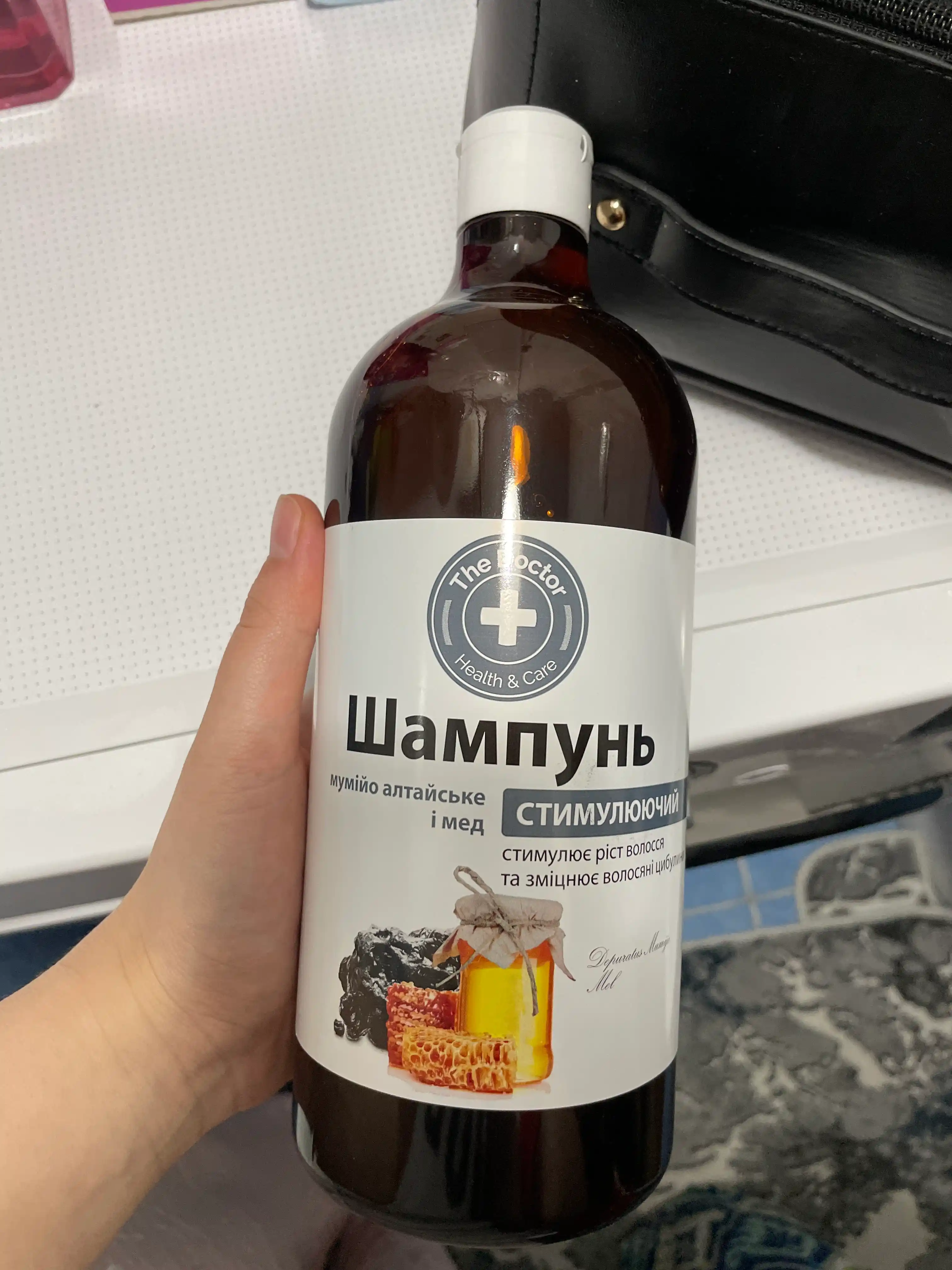 Шампунь для волос, мумие алтайское и мед, стимулирующий, Домашний Доктор, 1000 мл