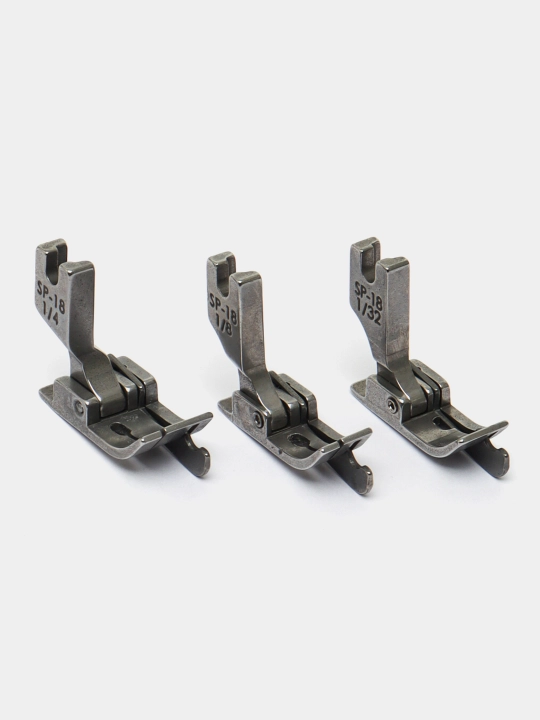 Sanoat tikuv mashinalari uchun teflon qoplamali oyoq 3 dona SP-18, 1/8, 1/4, 1/32 - 