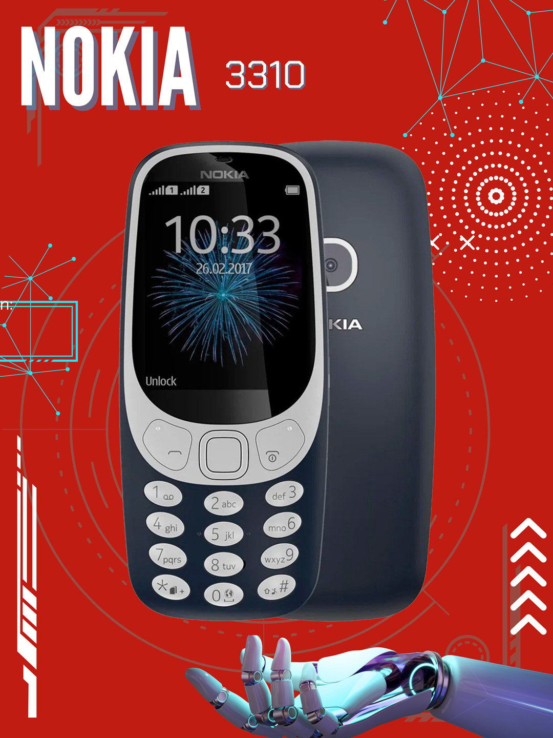 Кнопочный телефон Nokia 3310 купить по низким ценам в интернет-магазине  Uzum (1042160)