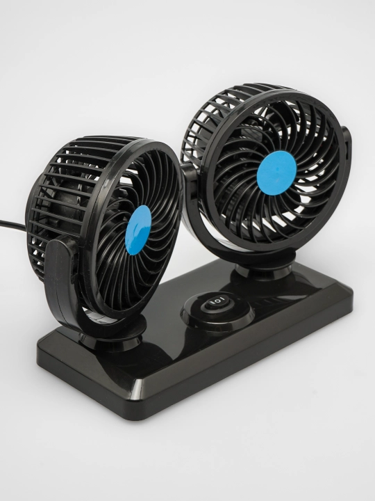 Ventilyator avtomobil ikki boshli vintilator tutatgich portativ avtomobil ventilyatori 12v