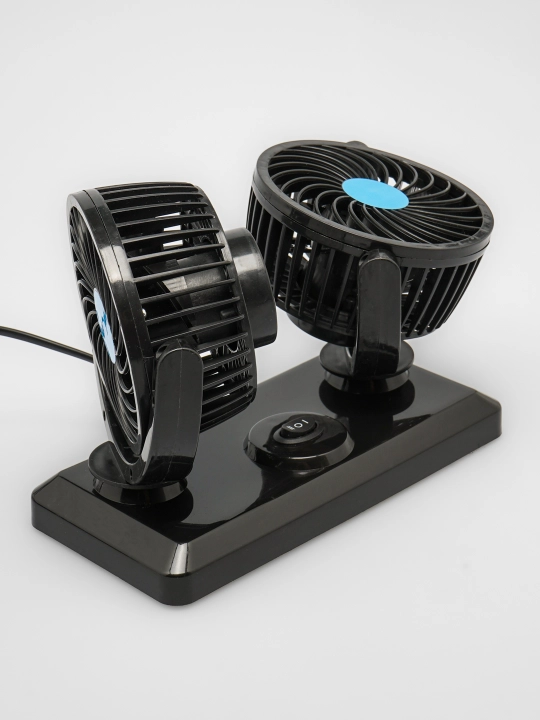 Ventilyator avtomobil ikki boshli vintilator tutatgich portativ avtomobil ventilyatori 12v