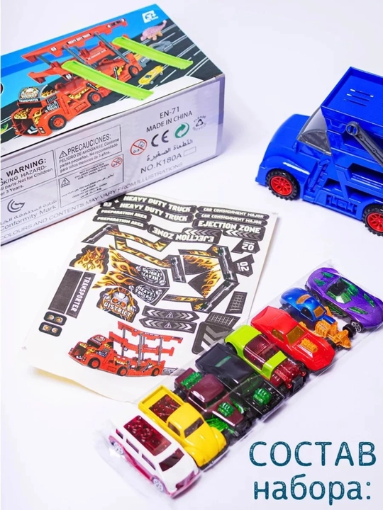 Hot Wheels metall mashinachali avtovoz, katapultali, 8 dona + gilamcha shahar