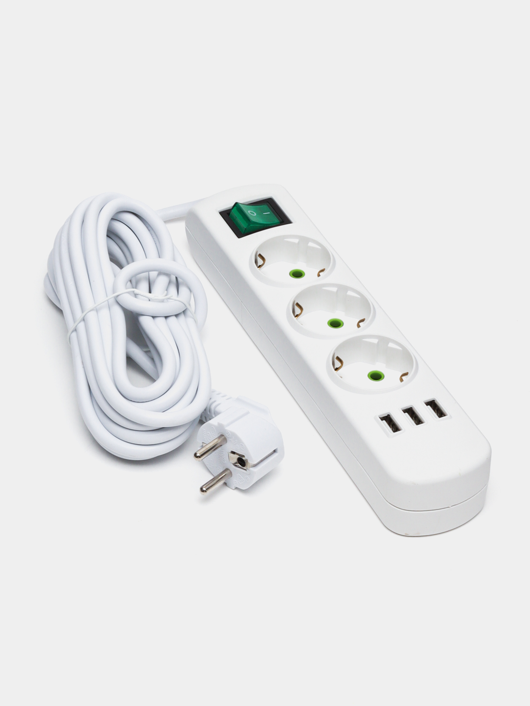 Удлинитель электрический Lezard, сетевой фильтр, 3 входа, 3 USB порта - 