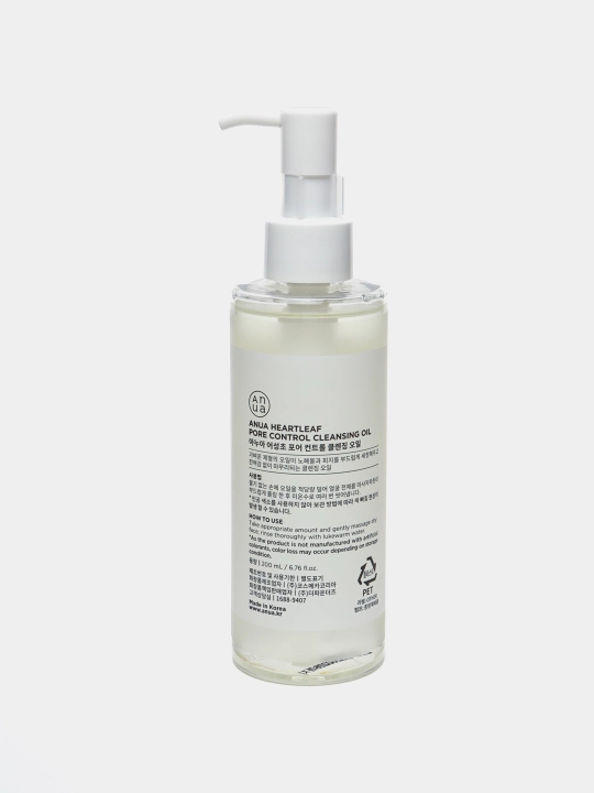 Chuqur poralarni tozalash uchun gidrofilli moy Anua heartleaf Cleansing Oil, 200 ml
