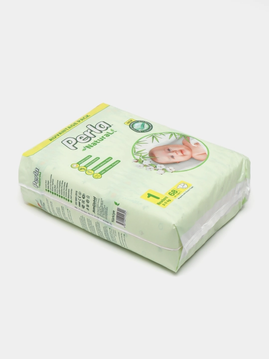 Подгузники PERLA NATURAL 1 NEWBORN 2-5 кг, 68 шт