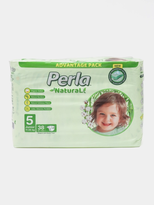 Подгузники PERLA NATURAL 5 JUNIOR 11-25 кг, 38 шт - 