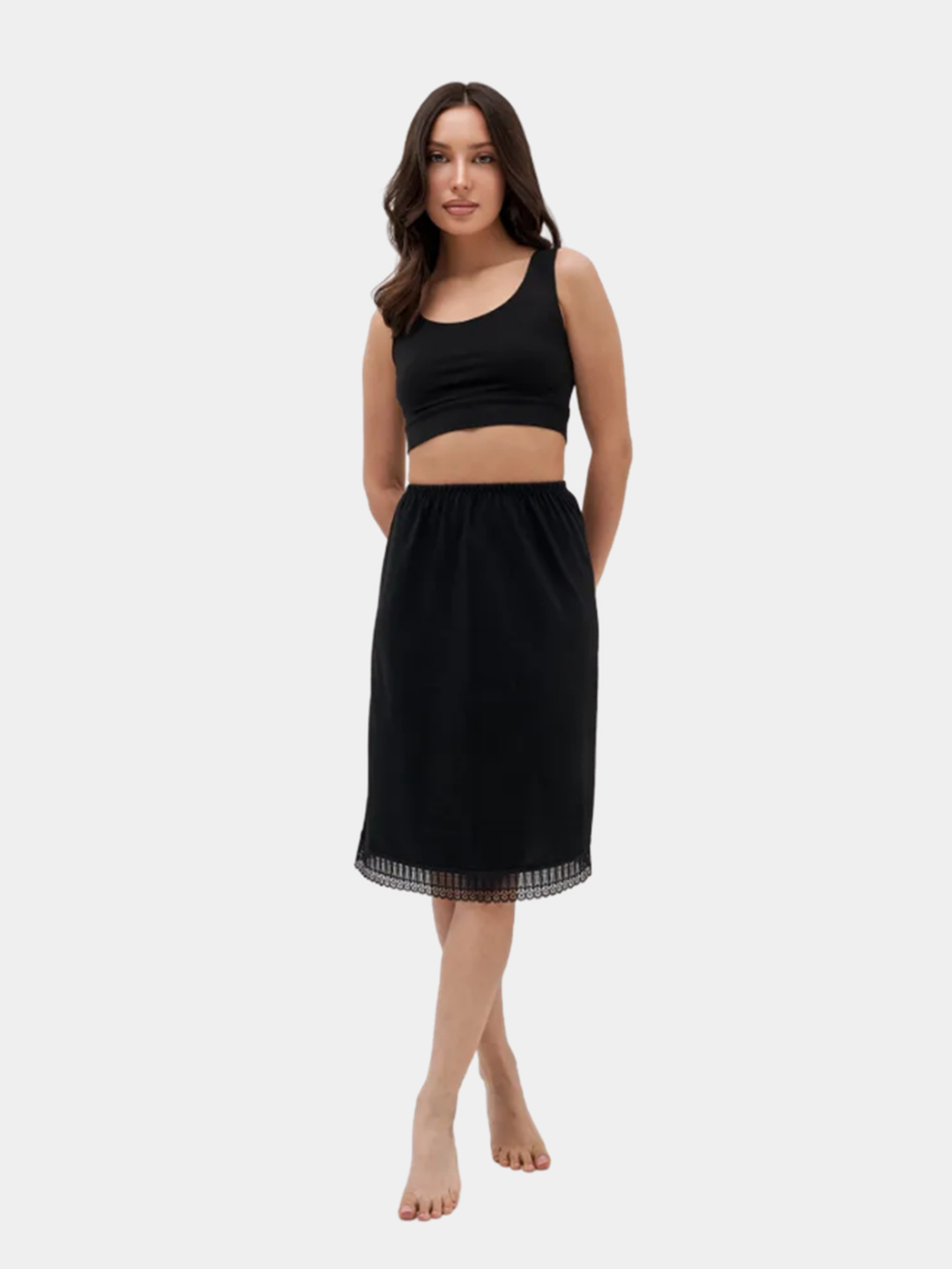 Shaffof libosda ichki kiyimsiz fotosurat