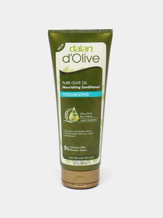Кондиционер для волос Dalan d'Olive, Придание обьема, с протеинами риса,200 мл - 