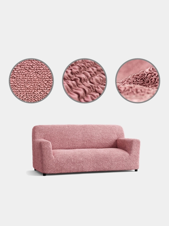 Uch o'rinli divan uchun qo'plama Microfibra Old Pink