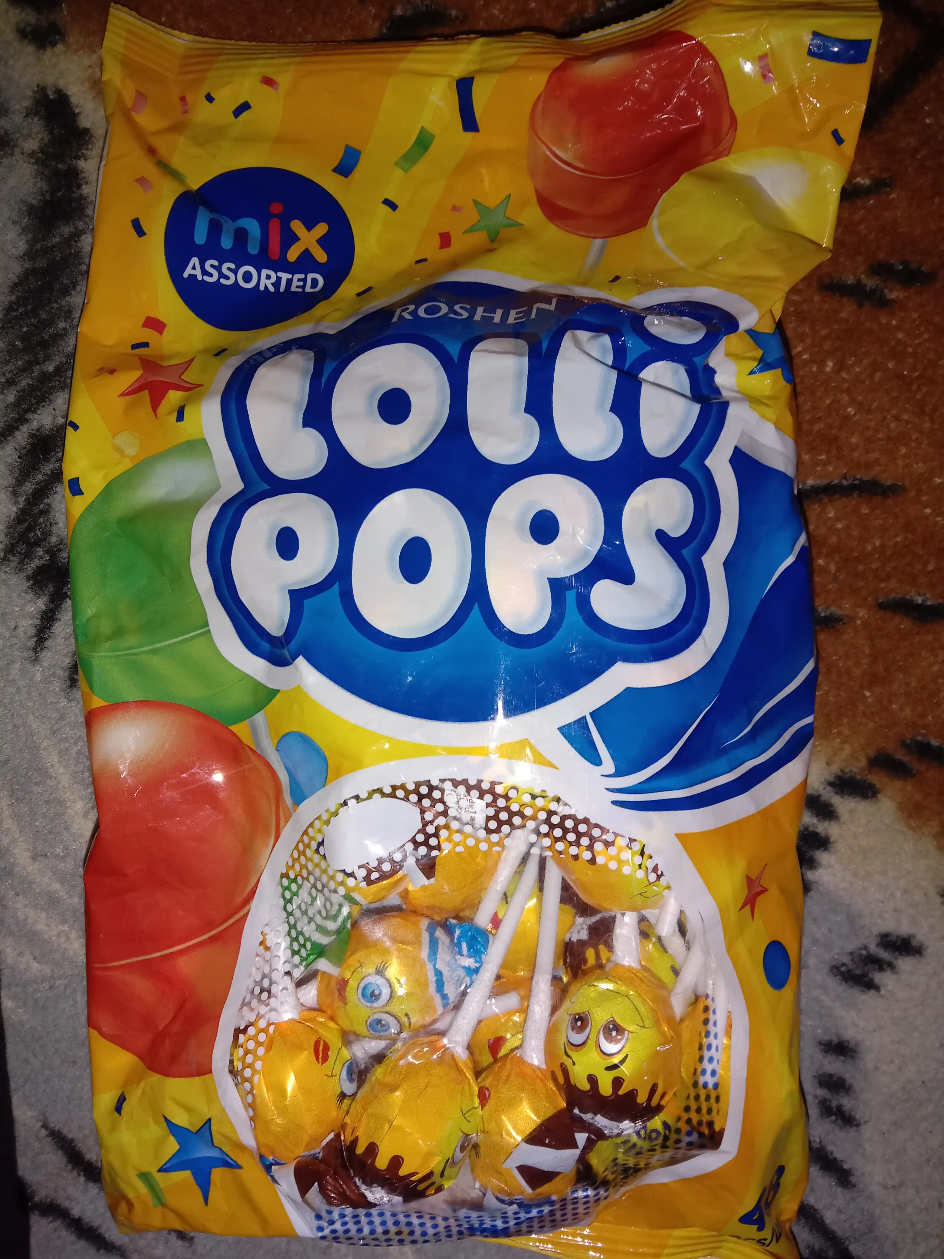 Карамель Roshen LolliPops с коктейльными вкусами, 920 г