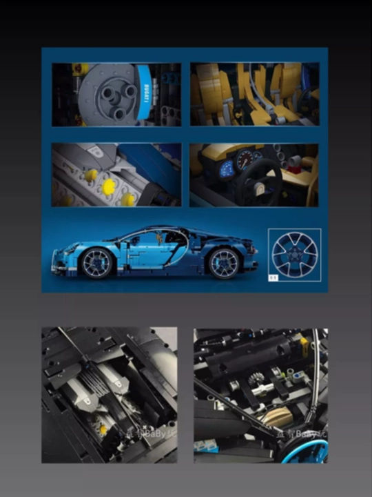 Конструктор Technic Ferrari, Bugatti, Porsche, BMW, спортивная машина, спорткар, мотоцикл