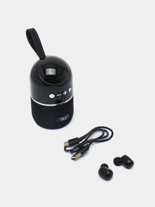 Simsiz quloqchinlar T&G TG805, Bluetooth mini kolonka, TWS, 2 tasi 1 da - 