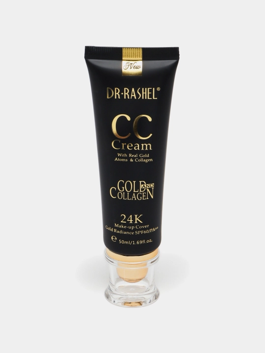 CC tonal krem  24K gold collagen SPF60+, makiyaj uchun, 50 ml