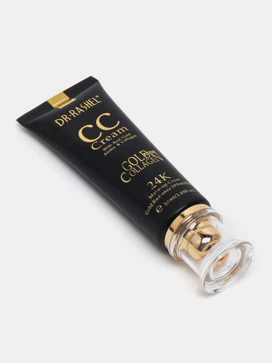 CC tonal krem  24K gold collagen SPF60+, makiyaj uchun, 50 ml