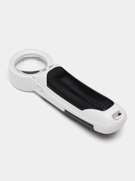 Qo'lda dumaloq lupa 16x-37mm yoritilgan o'qish uchun 2 LED Kromatech