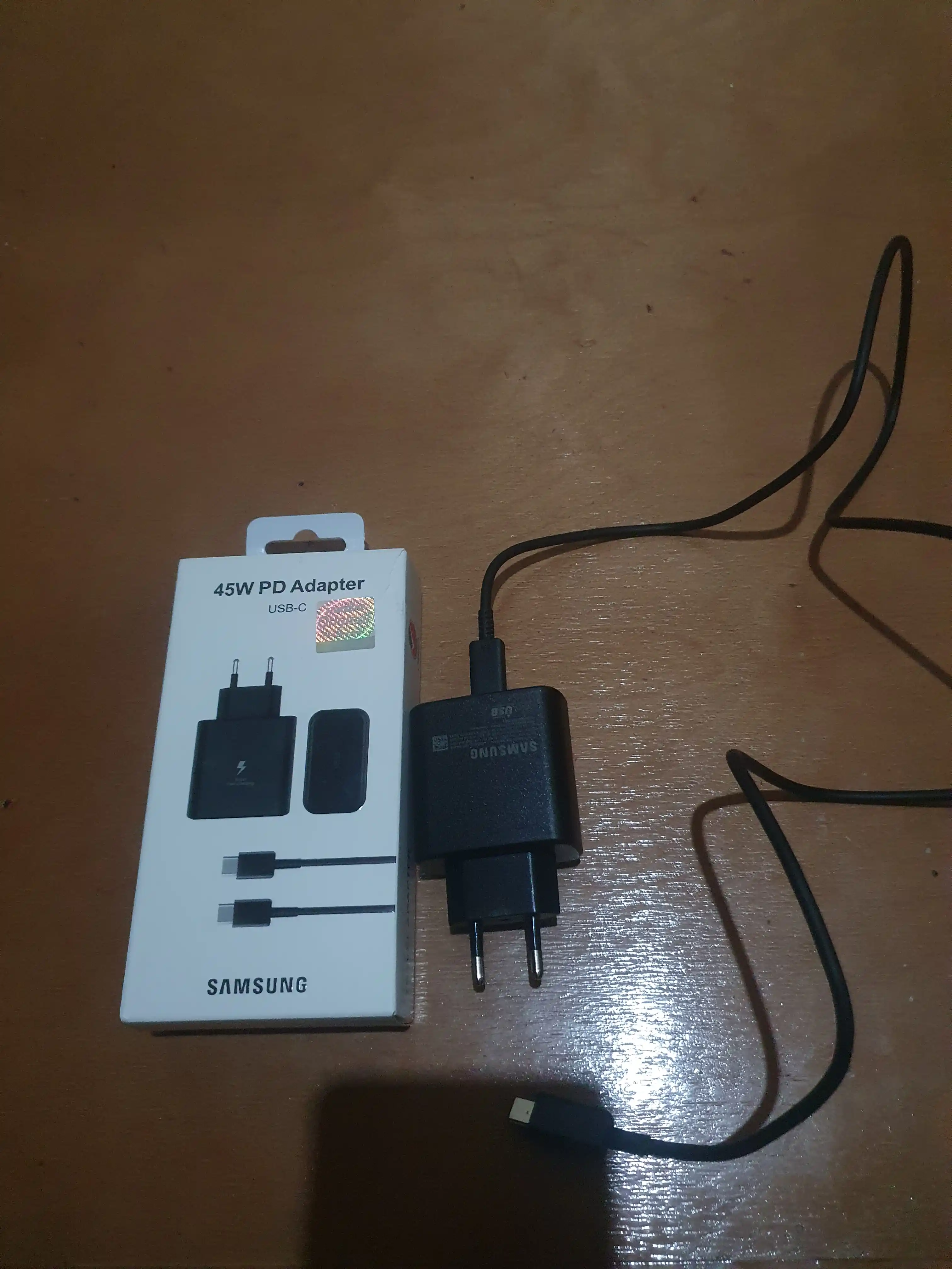Адаптер для Samsung, зарядное устройство 45 Вт PD Fast Charger с кабелем Type-C 5A