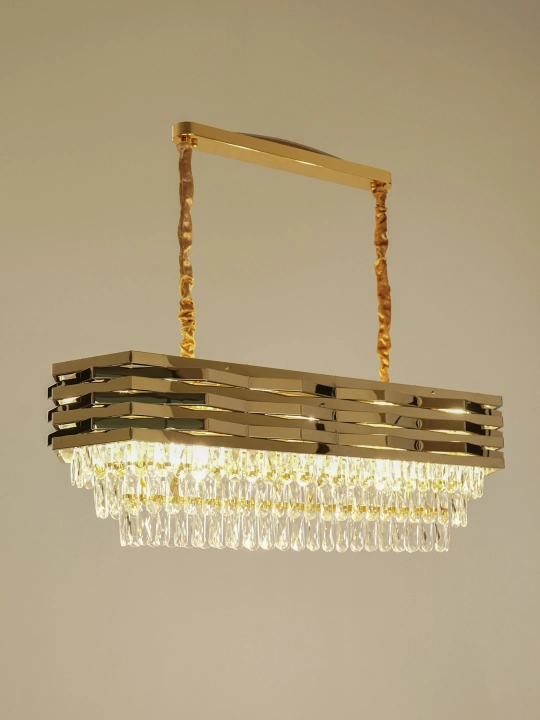 Люстра хрустальная, овальная, с цоколем Е14, для столовой, гостиной, спальни, кухни