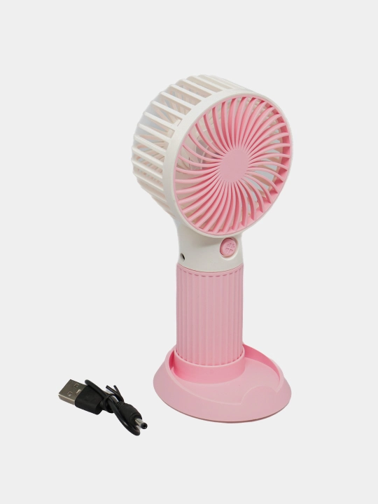 Mini qo'l ventilyatori, USB quvvatlash va stendli ish stoli konditsioneri, 2 tasi 1 da