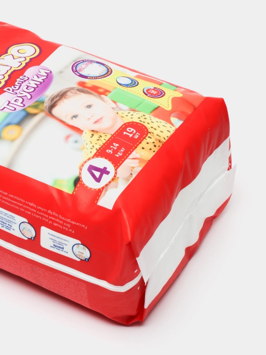 Подгузники трусики детские Chikako mini, 4 размер L, 9-14 кг, 19 шт, ультра мягкие
