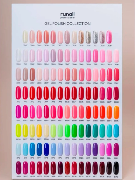 Гель - лак "Runail Gel Polish", 48 ярких оттенков, 9 мл